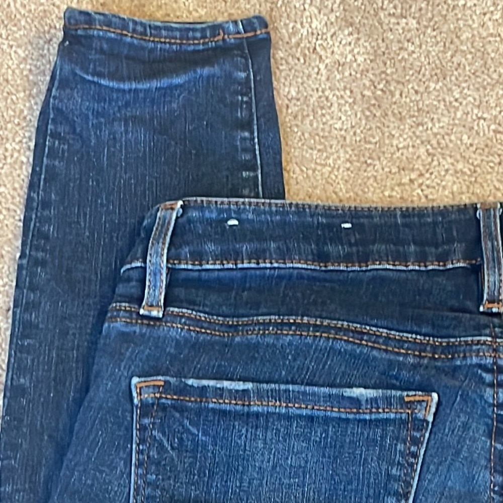 LOFT Dark Wash Curvy Skinny Jeans Size 27/4 - Picture 4 of 8